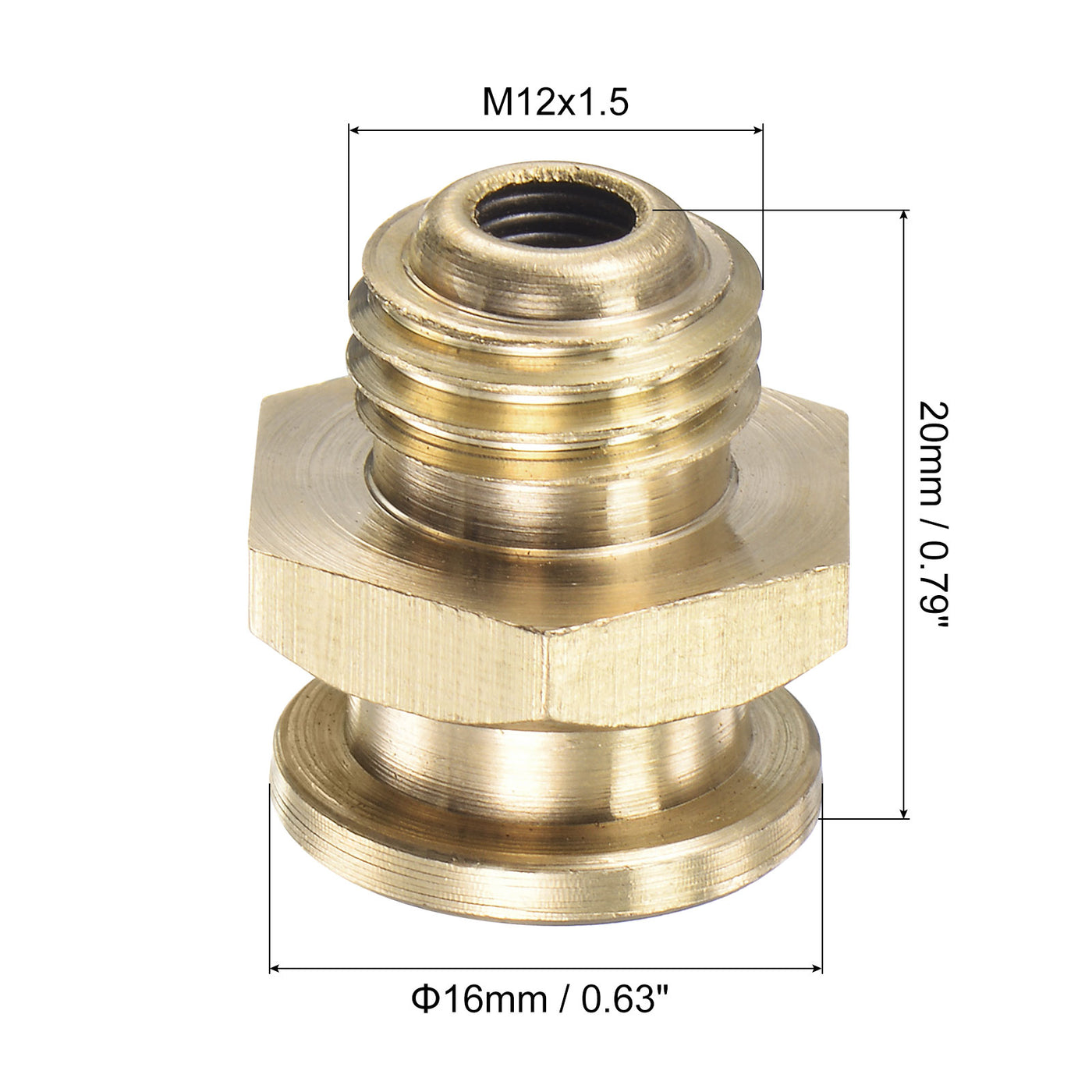 Harfington Brass Push Button Grease Oil Cup M12x1.5 Male Thread for Lubrication System