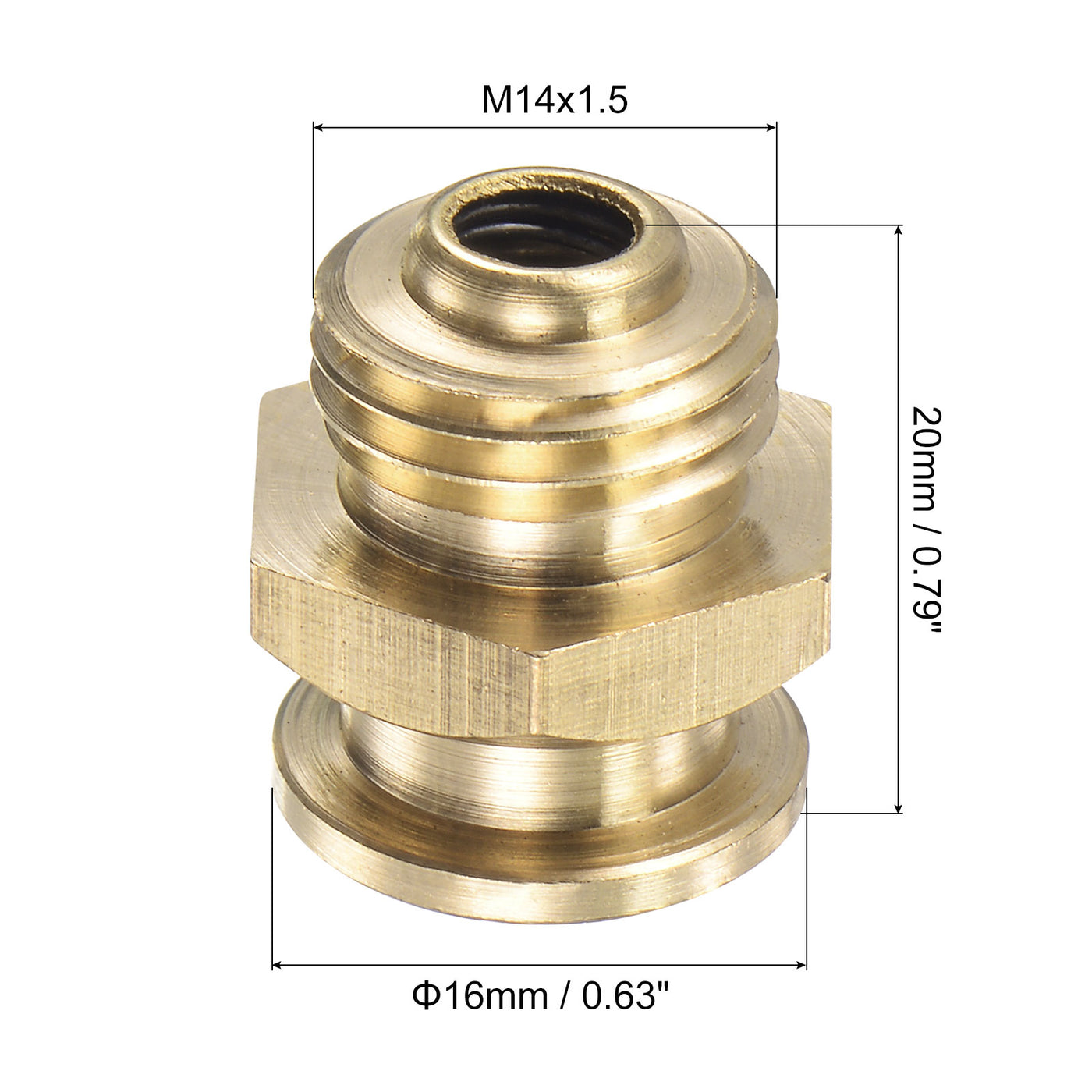 Harfington Brass Push Button Grease Oil Cup M14x1.5 Male Thread for Lubrication System
