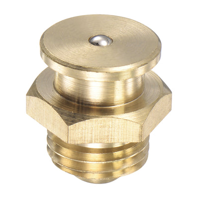 Harfington Brass Push Button Grease Oil Cup M14x1.5 Male Thread for Lubrication System