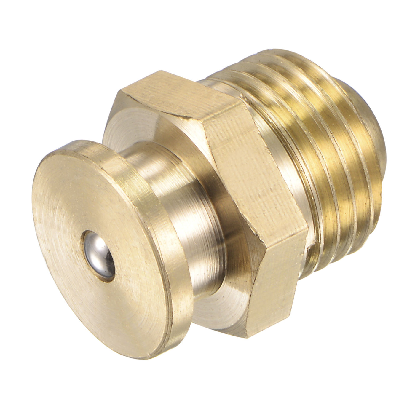 Harfington Brass Push Button Grease Oil Cup M16x1.5 Male Thread 0.63" Diameter Ball Oiler