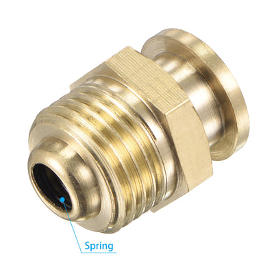 Harfington Brass Push Button Grease Oil Cup M16x1.5 Male Thread 0.63" Diameter Ball Oiler