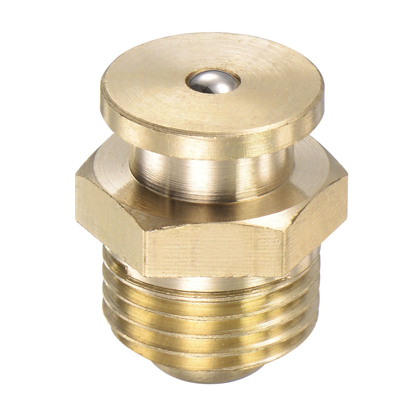Harfington Brass Push Button Grease Oil Cup M16x1.5 Male Thread 0.63" Diameter Ball Oiler