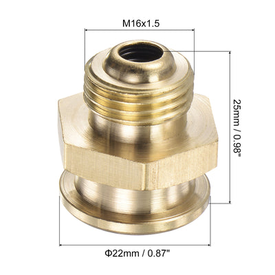 Harfington Brass Push Button Grease Oil Cup M16x1.5 Male Thread for Lubrication System