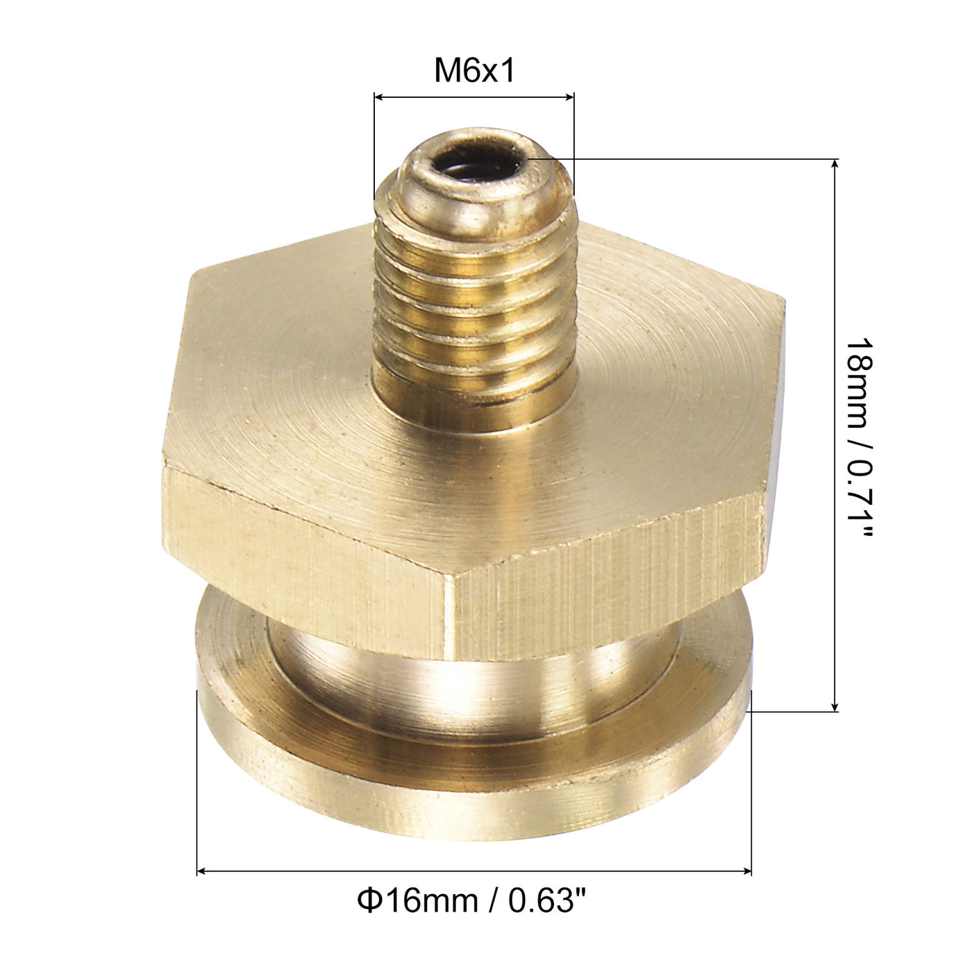 Harfington Brass Push Button Grease Oil Cup M6x1 Male Thread for Lubrication System