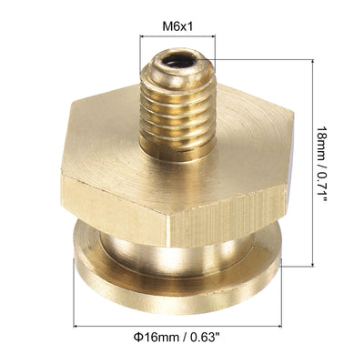 Harfington Brass Push Button Grease Oil Cup M6x1 Male Thread for Lubrication System