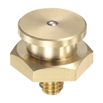 Harfington Brass Push Button Grease Oil Cup M6x1 Male Thread for Lubrication System