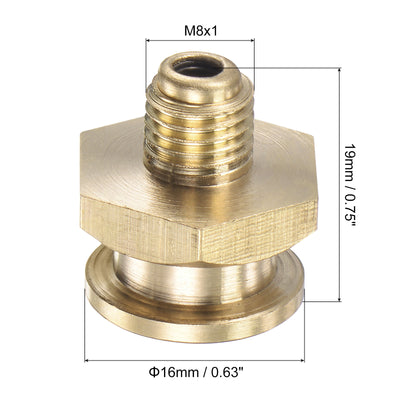 Harfington Brass Push Button Grease Oil Cup M8x1 Male Thread for Lubrication System