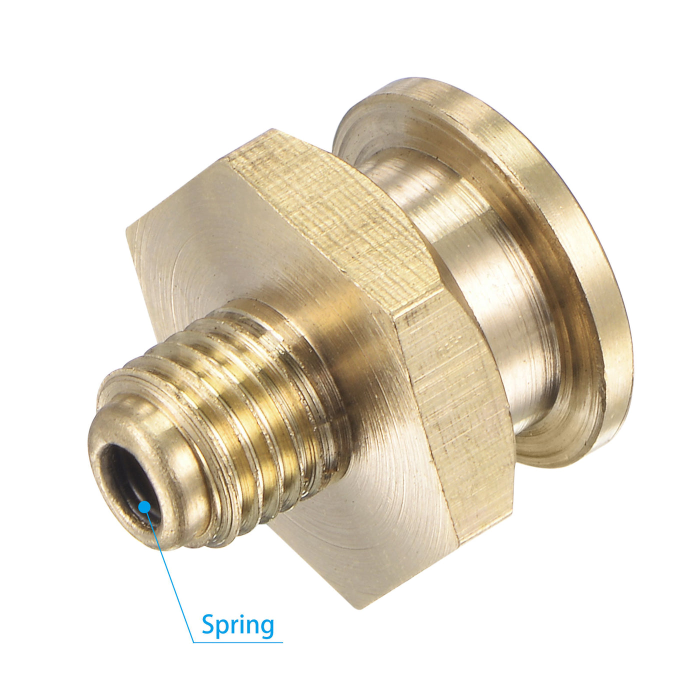 Harfington Brass Push Button Grease Oil Cup M8x1 Male Thread for Lubrication System