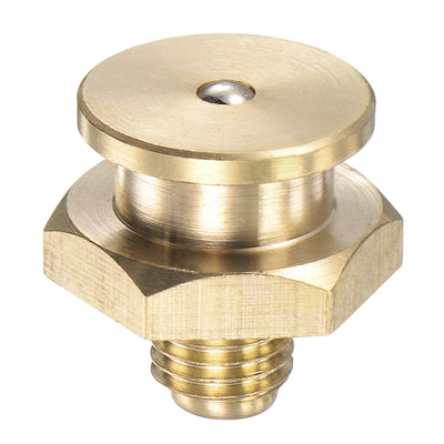 Harfington Brass Push Button Grease Oil Cup M8x1 Male Thread for Lubrication System