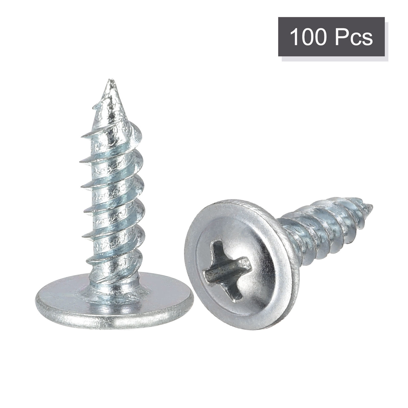 Harfington Phillips Head Self Tapping Screws, #8 x 1/2" Carbon Steel Wood Sheet Metal Screw 100pcs