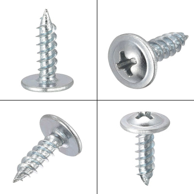 Harfington Phillips Head Self Tapping Screws, #8 x 1/2" Carbon Steel Wood Sheet Metal Screw 100pcs