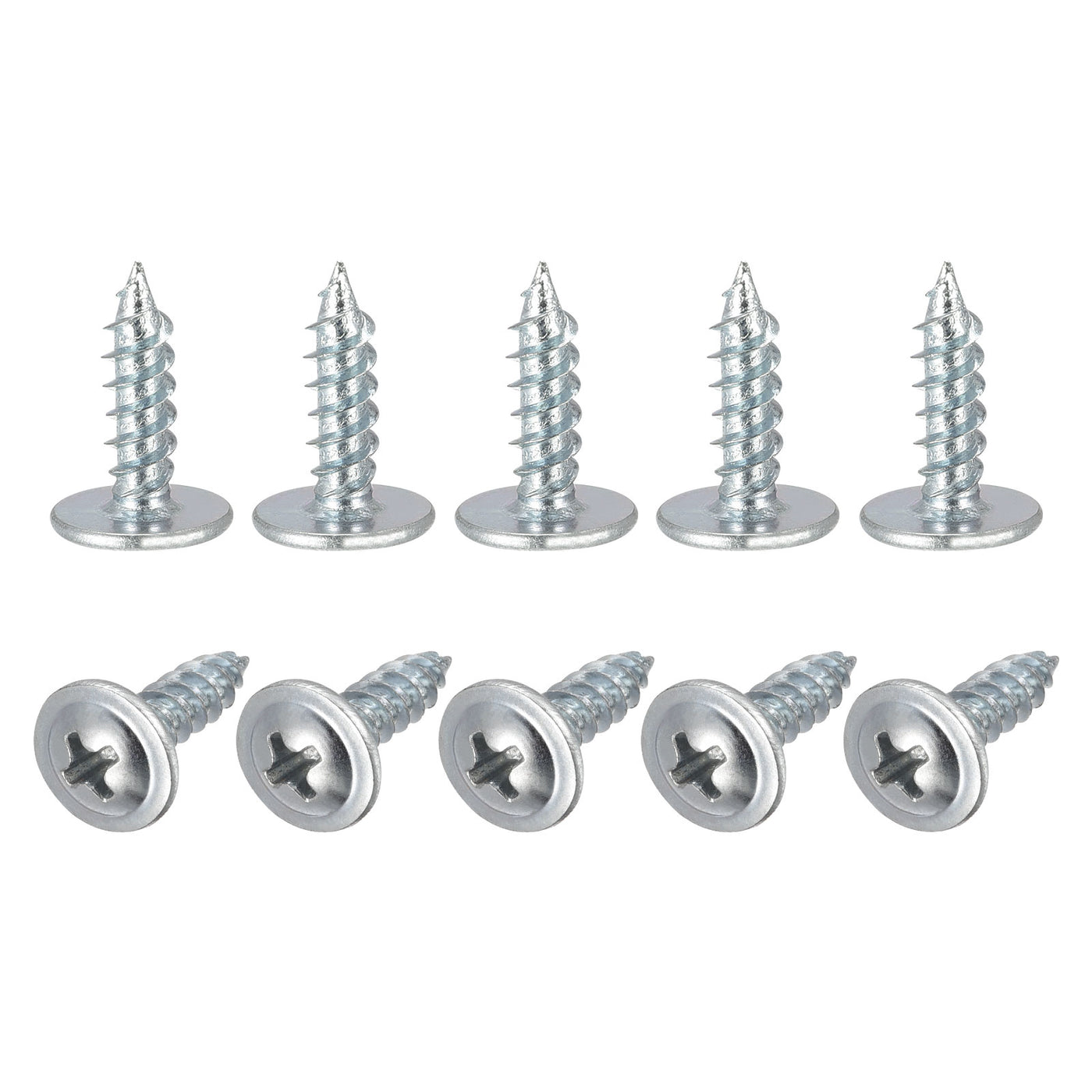 Harfington Phillips Head Self Tapping Screws, #8 x 1/2" Carbon Steel Wood Sheet Metal Screw 100pcs