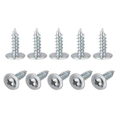 Harfington Phillips Head Self Tapping Screws, #8 x 1/2" Carbon Steel Wood Sheet Metal Screw 100pcs