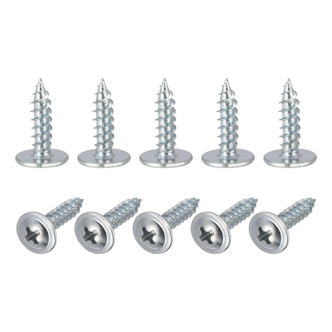 Harfington Phillips Head Self Tapping Screws, #8 x 5/8" Carbon Steel Wood Sheet Metal Screw 50pcs