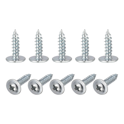 Harfington Phillips Head Self Tapping Screws, #8 x 5/8" Carbon Steel Wood Sheet Metal Screw 50pcs