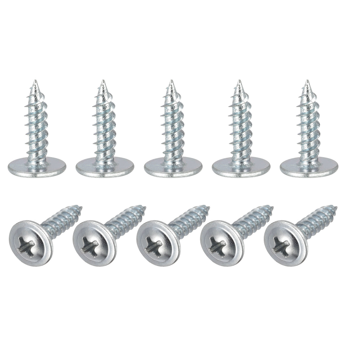 Harfington Phillips Head Self Tapping Screws, #8 x 5/8" Carbon Steel Wood Sheet Metal Screw 100pcs