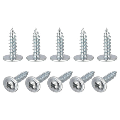 Harfington Phillips Head Self Tapping Screws, #8 x 5/8" Carbon Steel Wood Sheet Metal Screw 100pcs