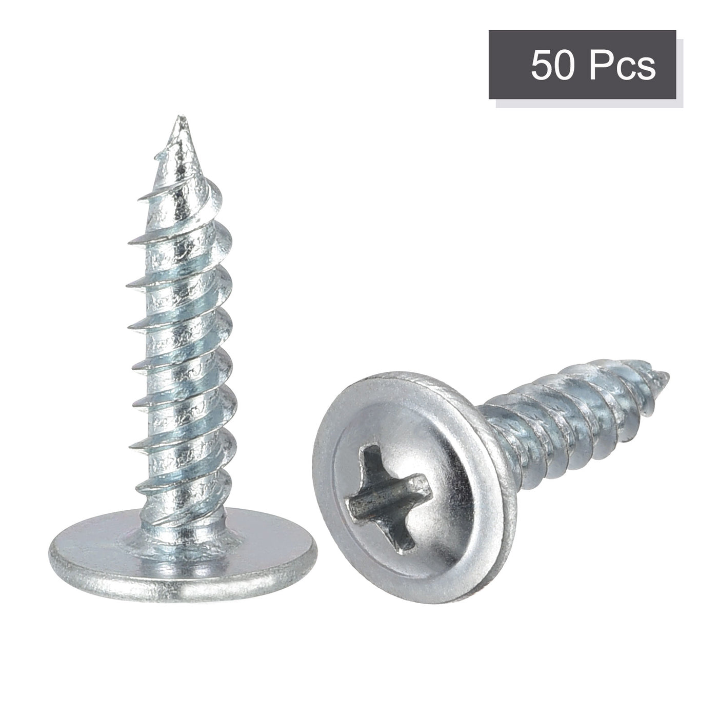 Harfington Phillips Head Self Tapping Screws, #8 x 3/4" Carbon Steel Wood Sheet Metal Screw 50pcs