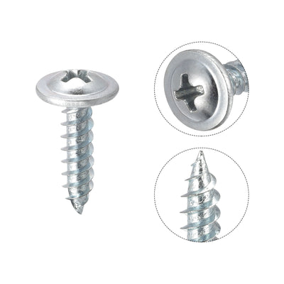 Harfington Phillips Head Self Tapping Screws, #8 x 3/4" Carbon Steel Wood Sheet Metal Screw 50pcs