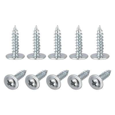 Harfington Phillips Head Self Tapping Screws, #8 x 3/4" Carbon Steel Wood Sheet Metal Screw 50pcs