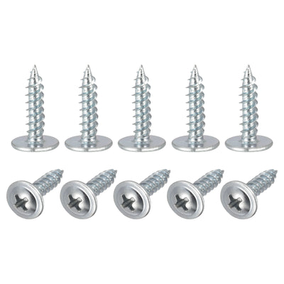 Harfington Phillips Head Self Tapping Screws, #8 x 3/4" Carbon Steel Wood Sheet Metal Screw 100pcs