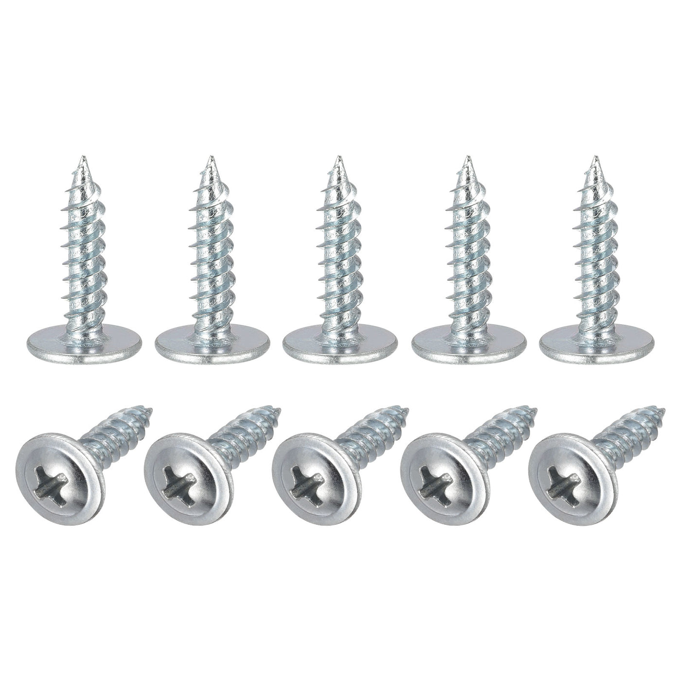 Harfington Phillips Head Self Tapping Screws, #8 x 3/4" Carbon Steel Wood Sheet Metal Screw 100pcs