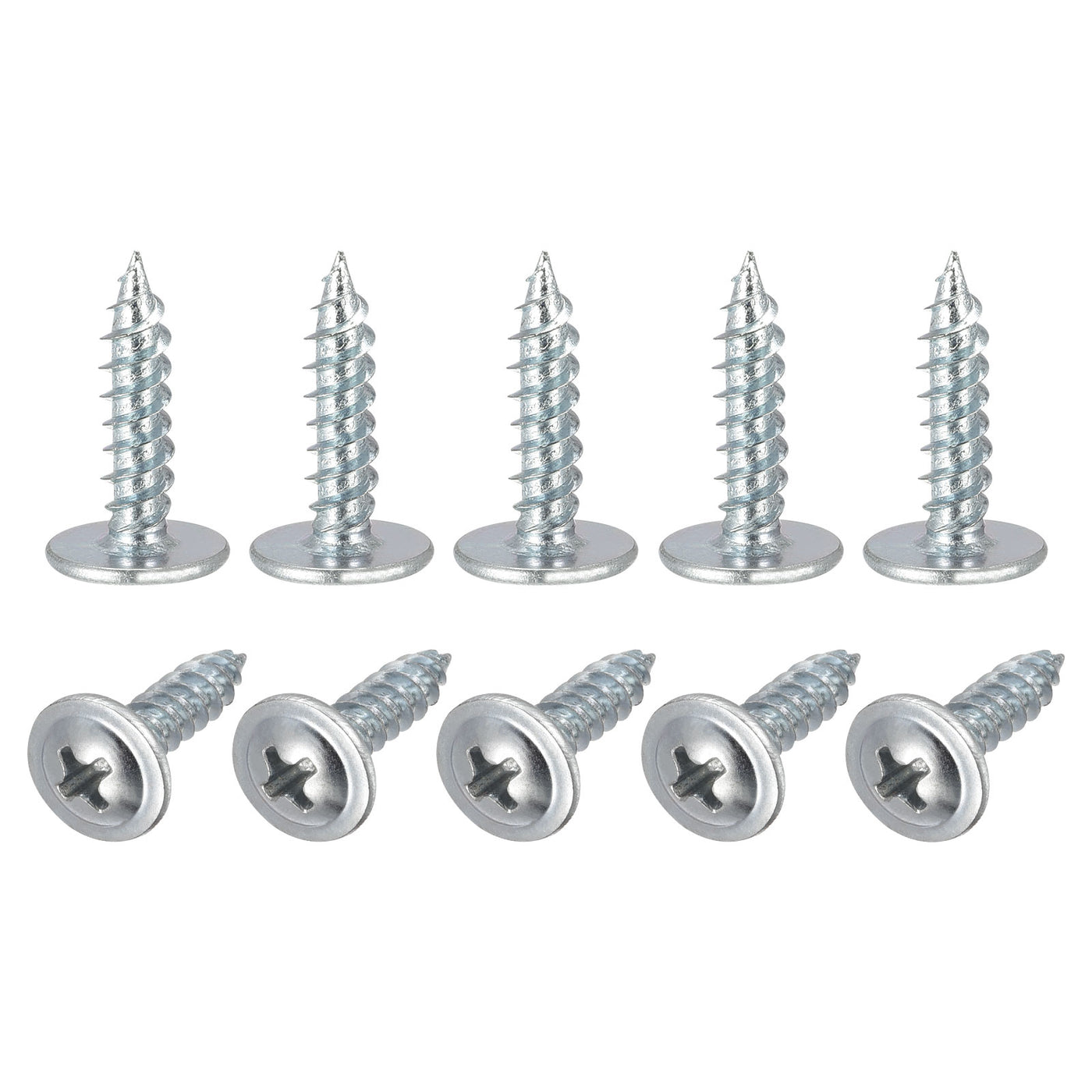 Harfington Phillips Head Self Tapping Screws, #8 x 3/4" Carbon Steel Wood Sheet Metal Screw 200pcs