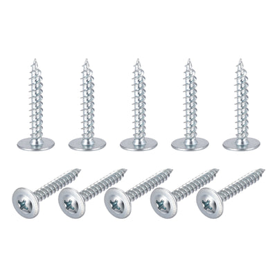 Harfington Phillips Head Self Tapping Screws, #8 x 1" Carbon Steel Wood Sheet Metal Screw 50pcs