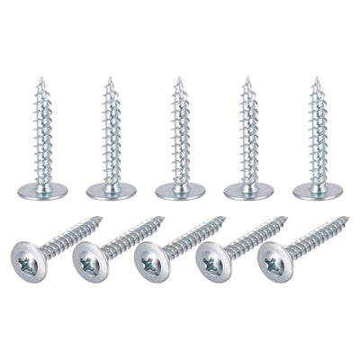 Harfington Phillips Head Self Tapping Screws, #8 x 1" Carbon Steel Wood Sheet Metal Screw 100pcs