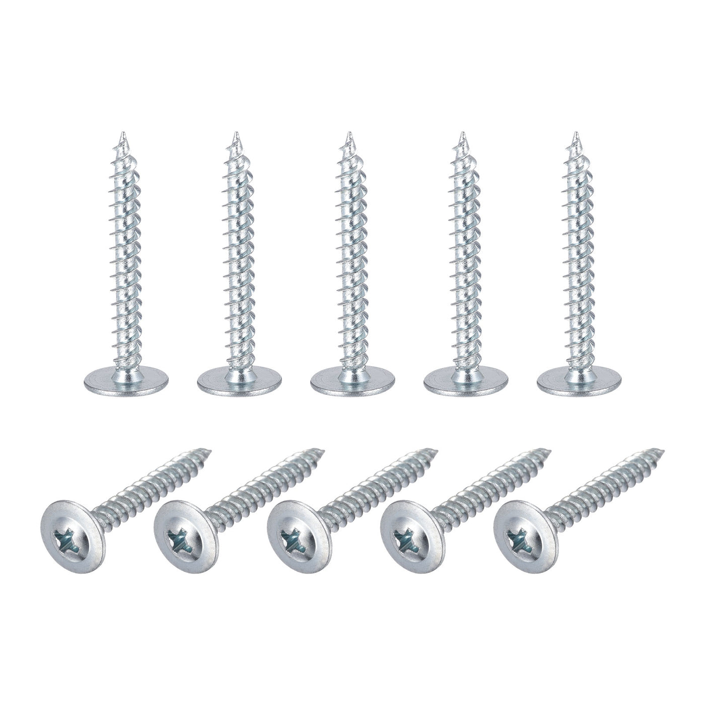Harfington Phillips Head Self Tapping Screws, #8 x 1-1/4" Carbon Steel Wood Sheet Metal Screw 50pcs