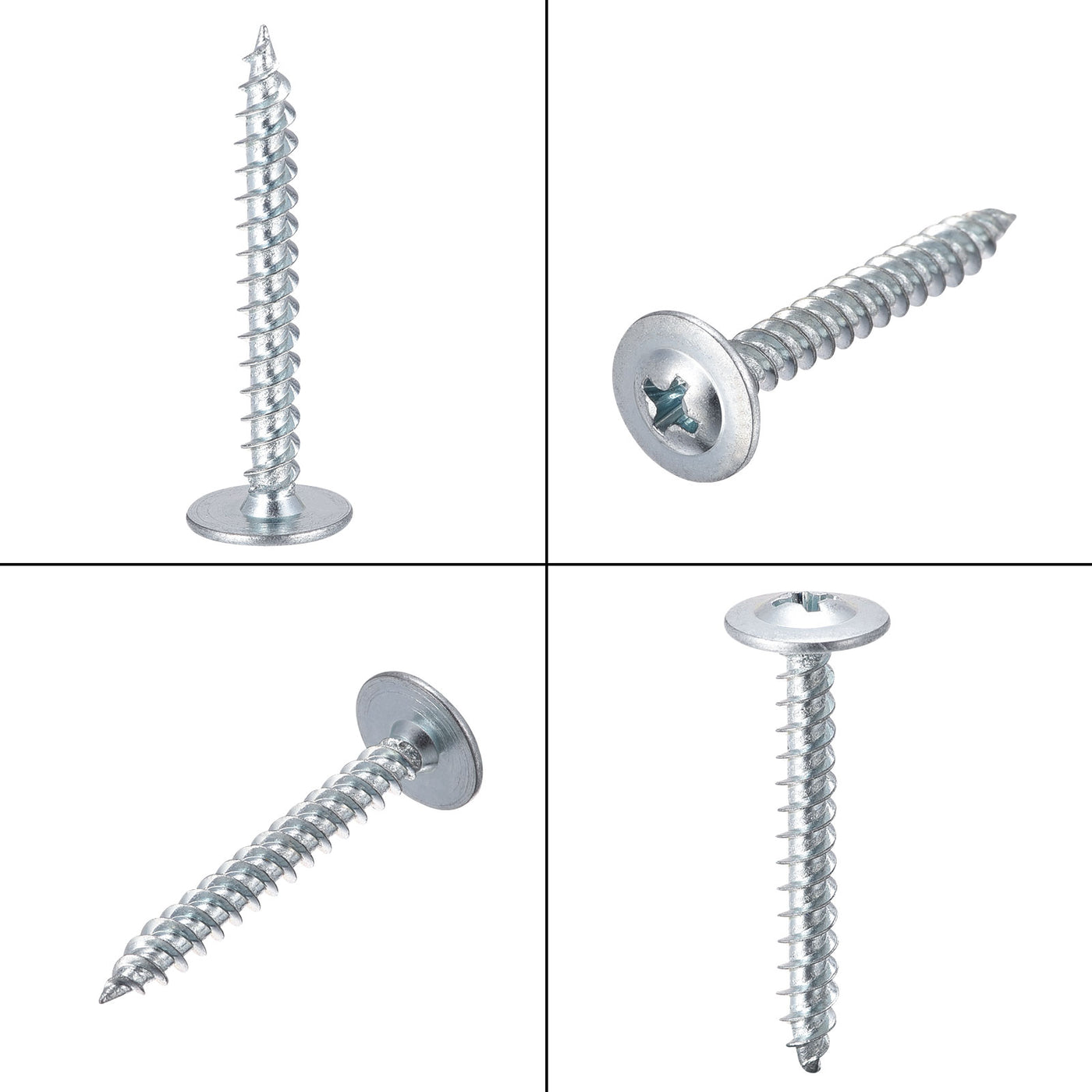 Harfington Phillips Head Self Tapping Screws, #8 x 1-1/4" Carbon Steel Wood Sheet Metal Screw 100pcs