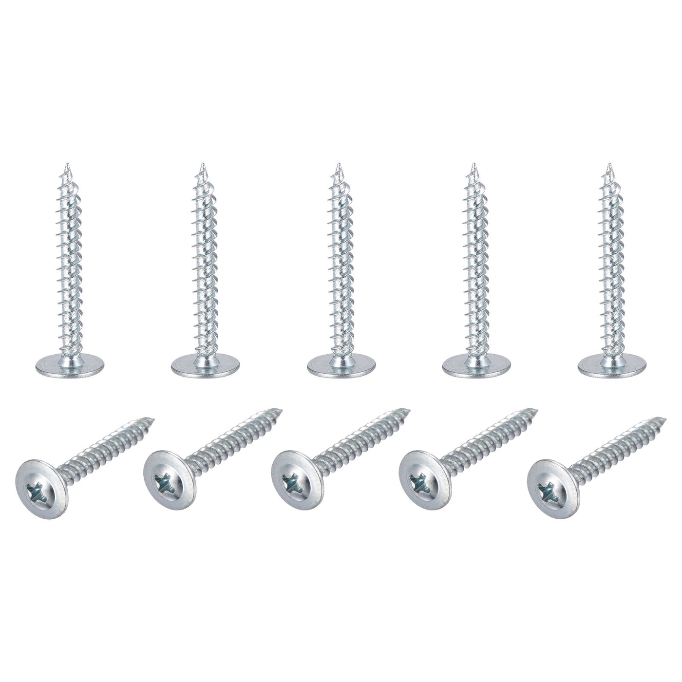 Harfington Phillips Head Self Tapping Screws, #8 x 1-1/4" Carbon Steel Wood Sheet Metal Screw 100pcs