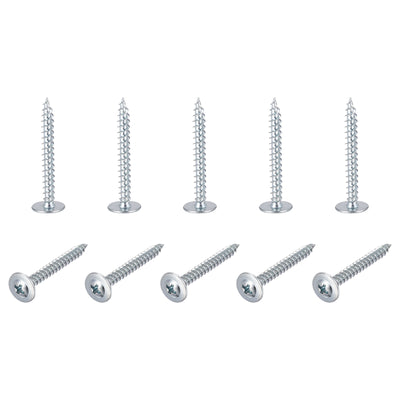 Harfington Phillips Head Self Tapping Screws, #8 x 1-1/2" Carbon Steel Wood Sheet Metal Screw 50pcs