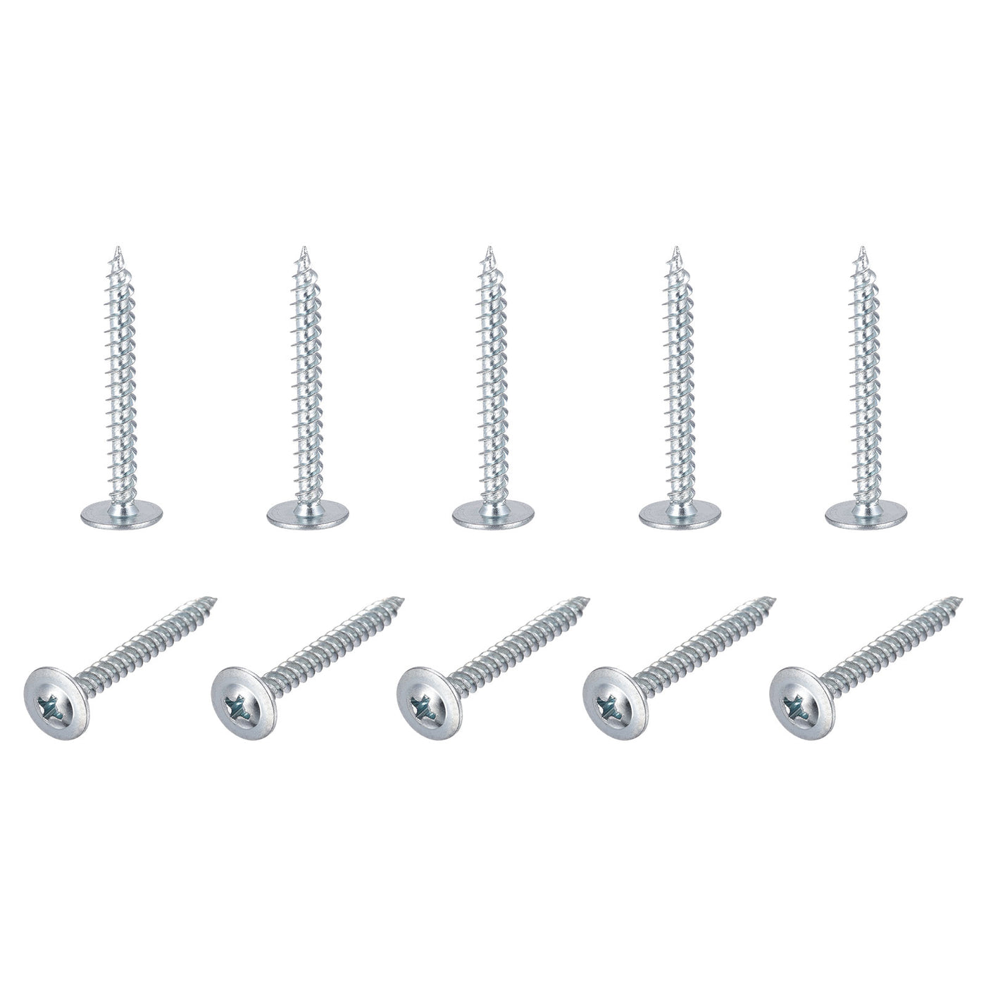 Harfington Phillips Head Self Tapping Screws, #8 x 1-1/2" Carbon Steel Wood Sheet Metal Screw 100pcs