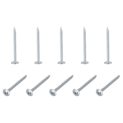 Harfington Phillips Head Self Tapping Screws, #8 x 2" Carbon Steel Wood Sheet Metal Screw 50pcs