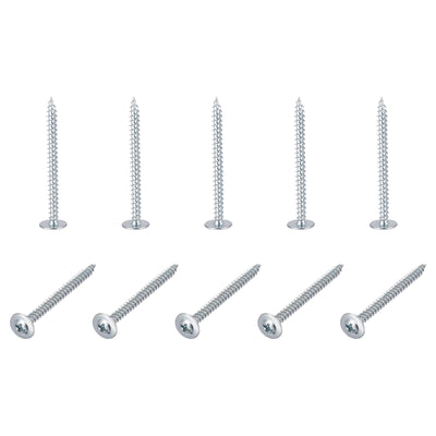 Harfington Phillips Head Self Tapping Screws, #8 x 2" Carbon Steel Wood Sheet Metal Screw 100pcs