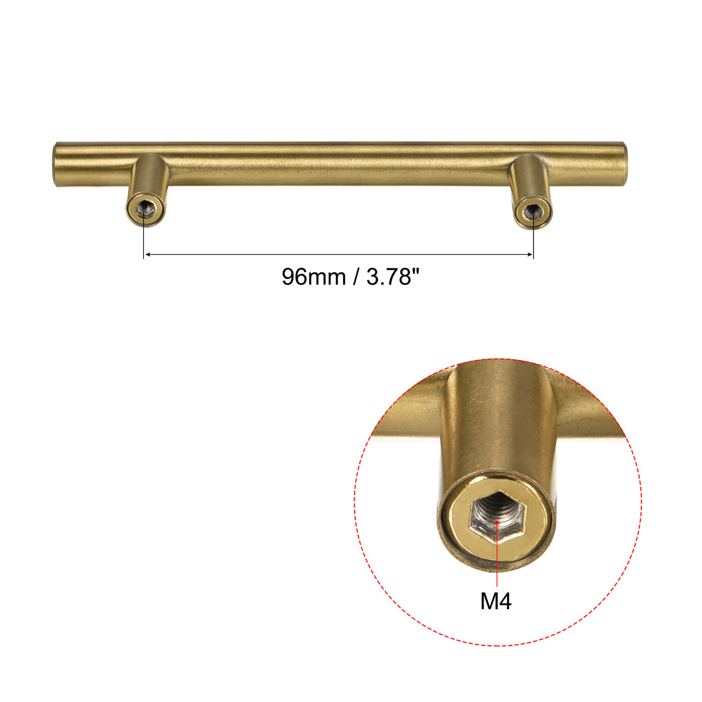 Harfington T Bar Pull Handle, Stainless Steel Cabinets Pull