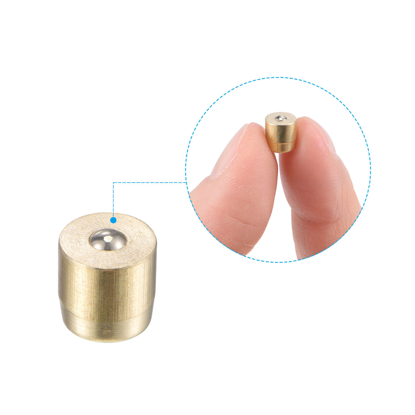 Harfington Brass Push Button Grease Oil Cup 6x6mm Ball Oiler for Lubrication System 10Pcs