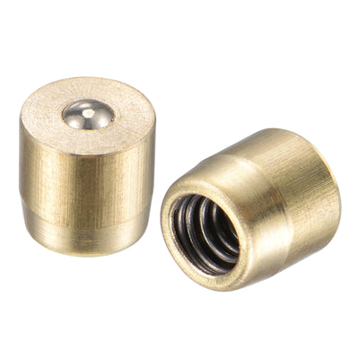 Harfington Brass Push Button Grease Oil Cup 6x6mm Ball Oiler for Lubrication System 10Pcs