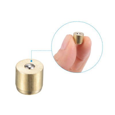 Harfington Brass Push Button Grease Oil Cup 8x8mm Ball Oiler for Lubrication System 20Pcs