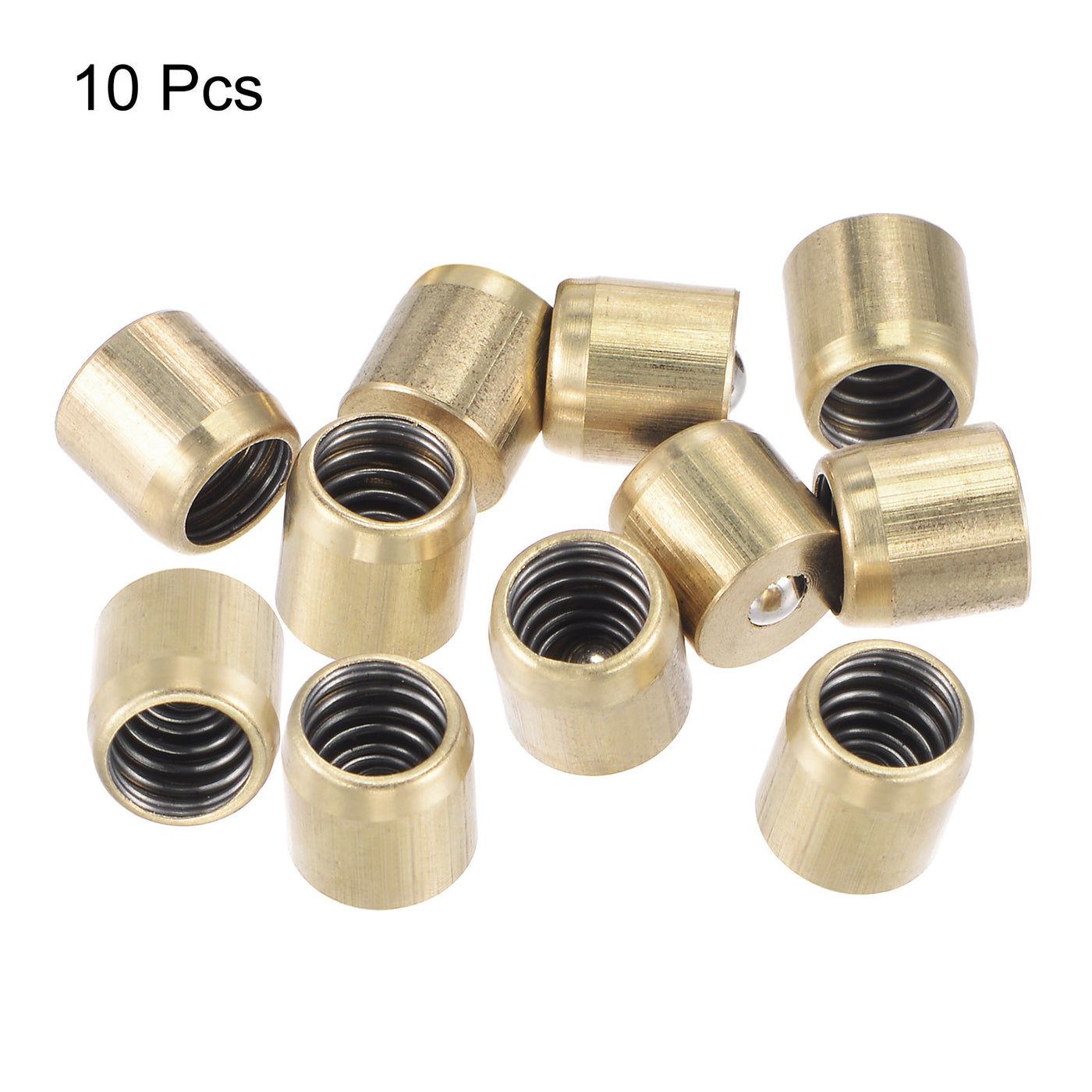 Harfington Brass Push Button Grease Oil Cup 8x8mm Ball Oiler for Lubrication System 10Pcs