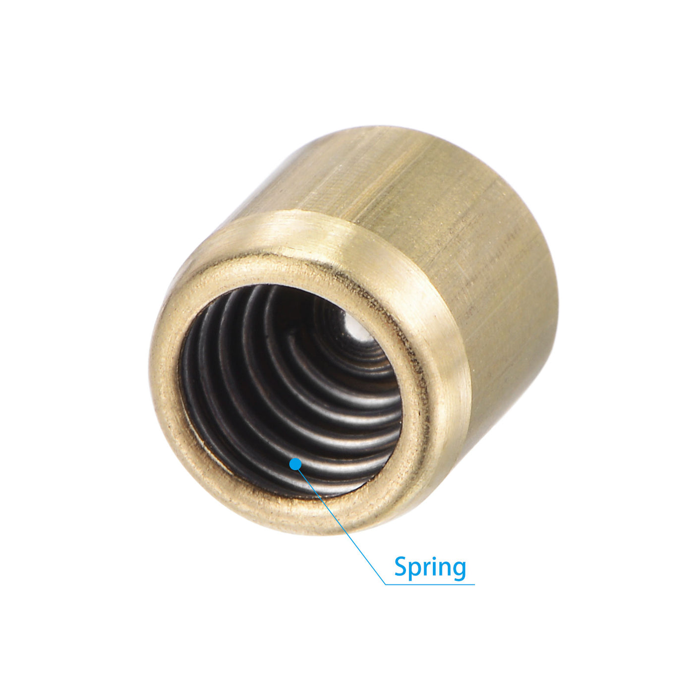 Harfington Brass Push Button Grease Oil Cup 8x8mm Ball Oiler for Lubrication System 10Pcs