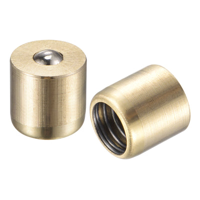 Harfington Brass Push Button Grease Oil Cup 10x10mm Ball Oiler for Lubrication System 20Pcs
