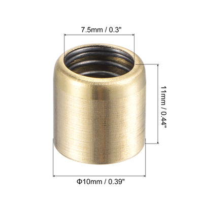 Harfington Brass Push Button Grease Oil Cup 10x10mm Ball Oiler for Lubrication System 10Pcs