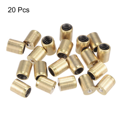 Harfington Brass Push Button Grease Oil Cup 10x12mm Ball Oiler for Lubrication System 20Pcs