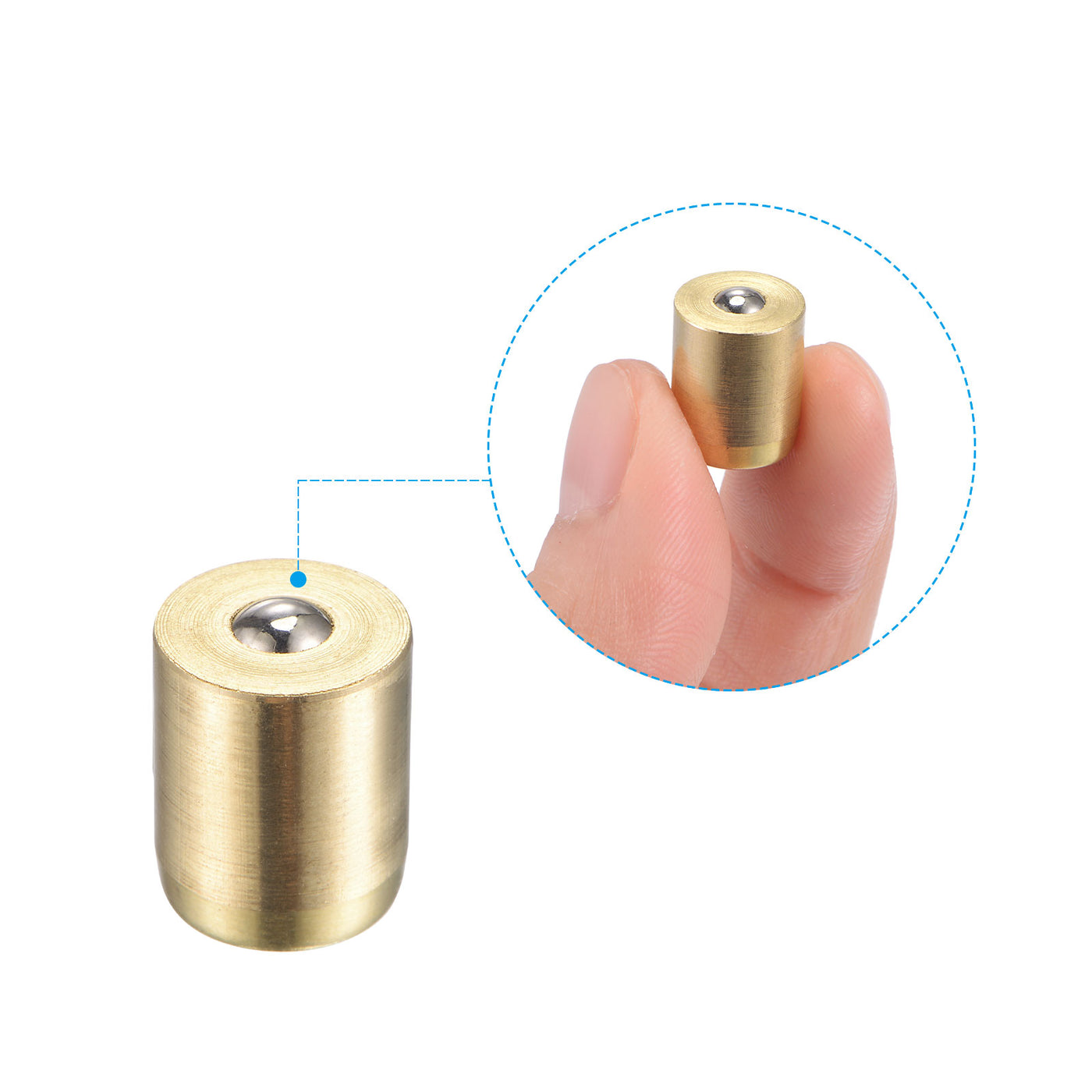 Harfington Brass Push Button Grease Oil Cup 10x12mm Ball Oiler for Lubrication System 20Pcs