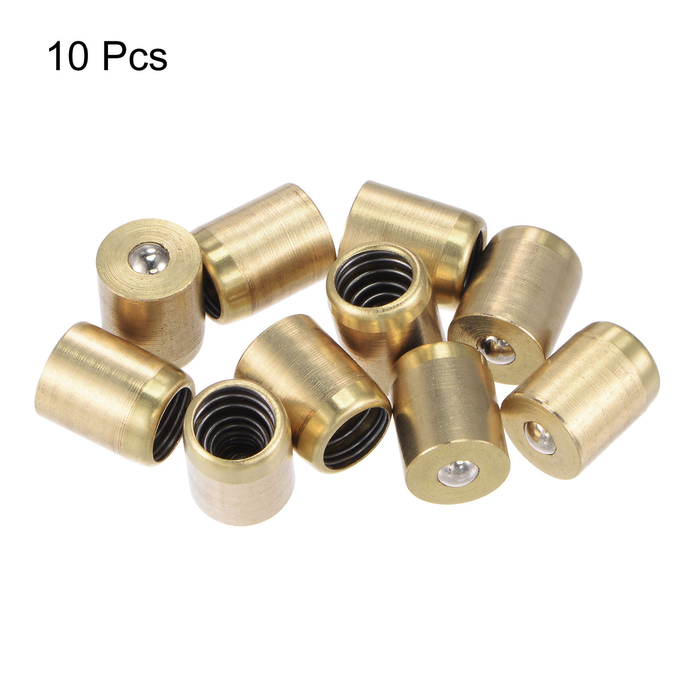 Harfington Brass Push Button Grease Oil Cup 10x12mm Ball Oiler for Lubrication System 10Pcs
