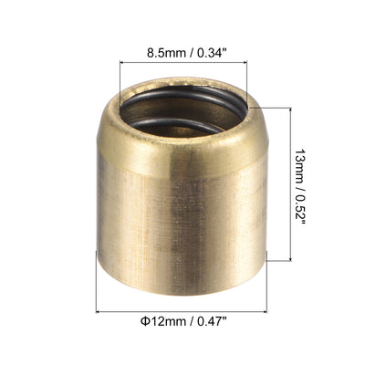 Harfington Brass Push Button Grease Oil Cup 12x12mm Ball Oiler for Lubrication System 20Pcs