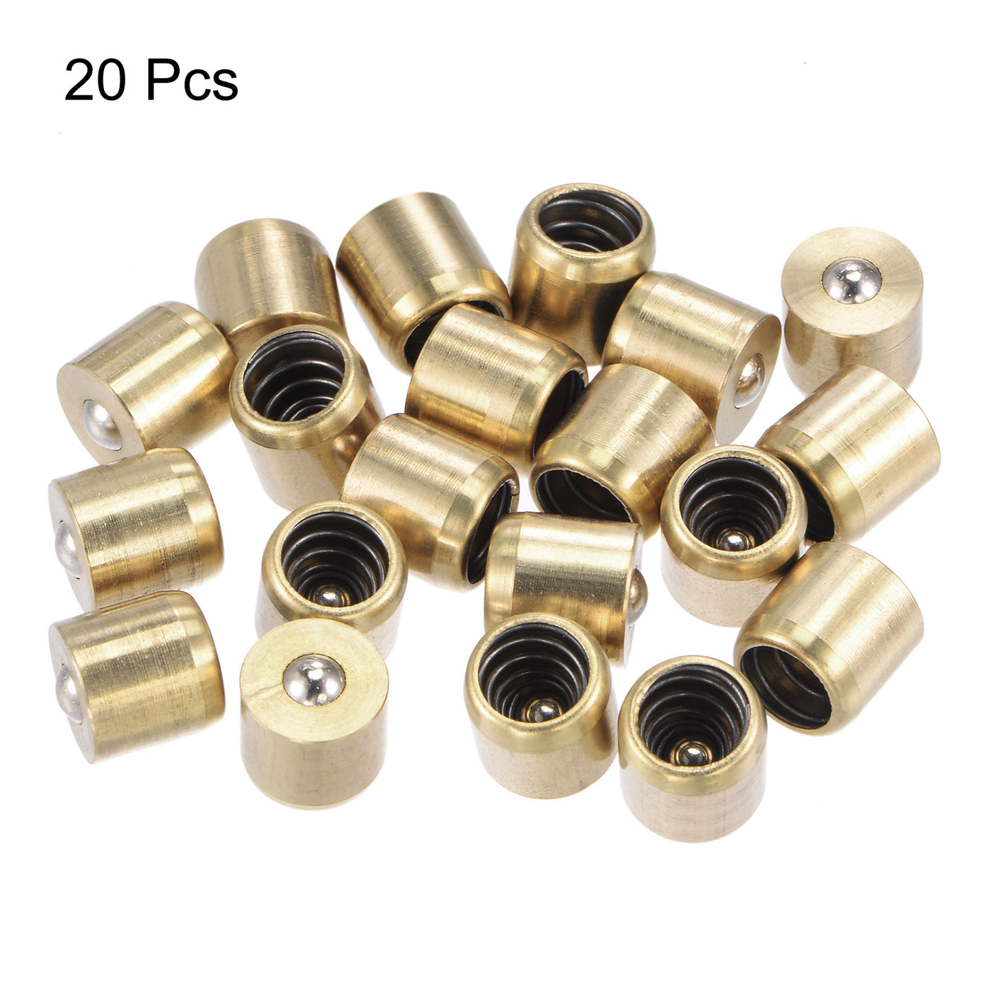Harfington Brass Push Button Grease Oil Cup 12x12mm Ball Oiler for Lubrication System 20Pcs