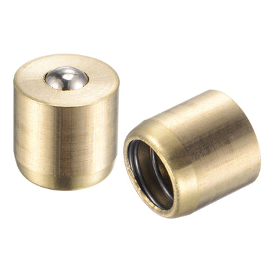 Harfington Brass Push Button Grease Oil Cup 12x12mm Ball Oiler for Lubrication System 20Pcs